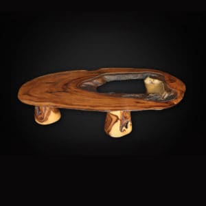 solid wood slab coffee table