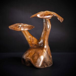 mushroom carved sculpture