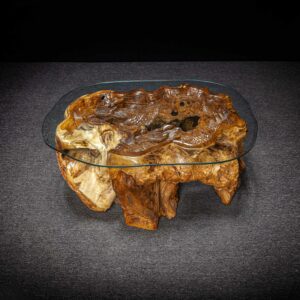 Dragon Carved Teak Root Table
