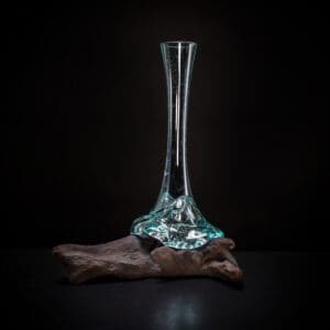Skinny Molten Glass Vase