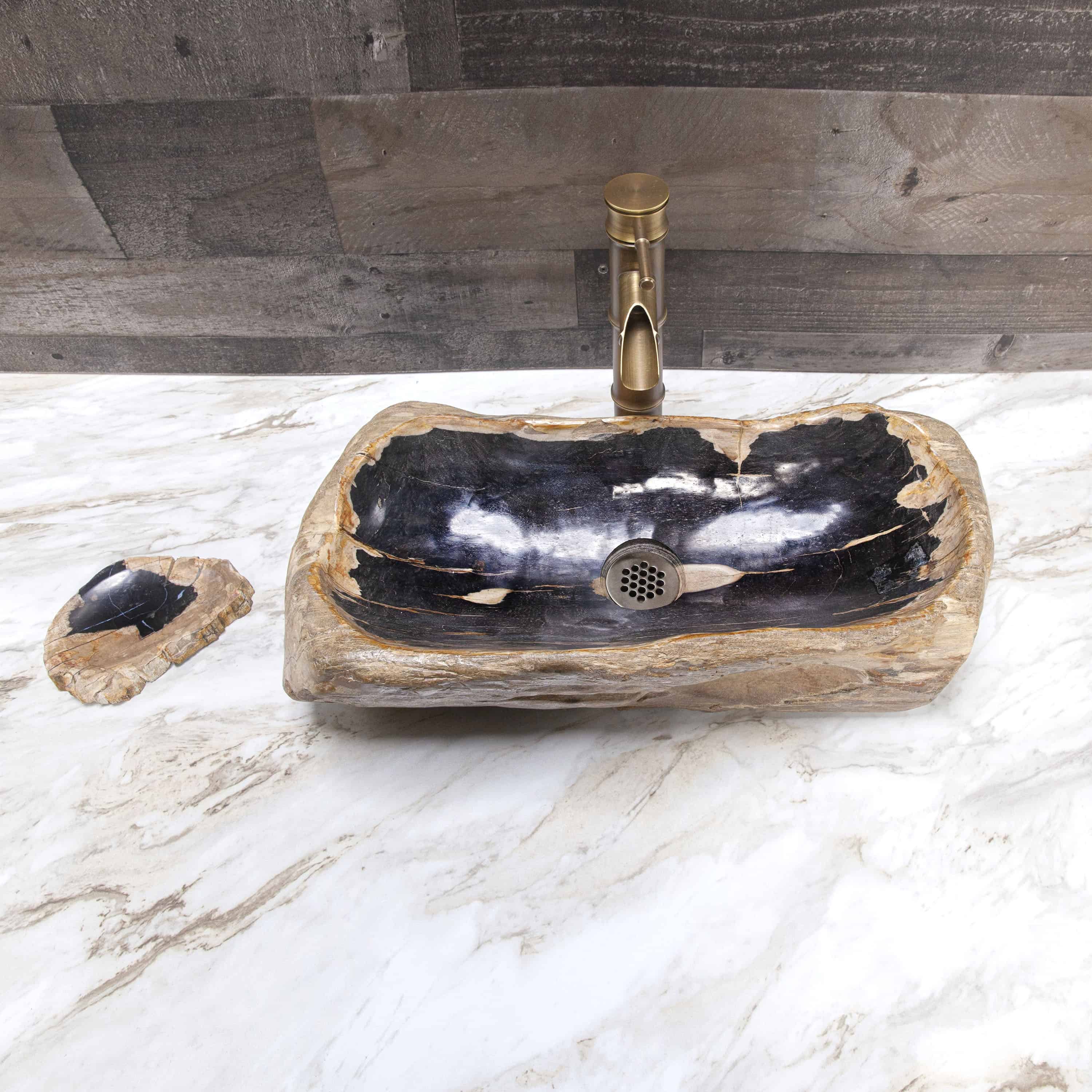 Petrified Wood Stone Vessel Sink