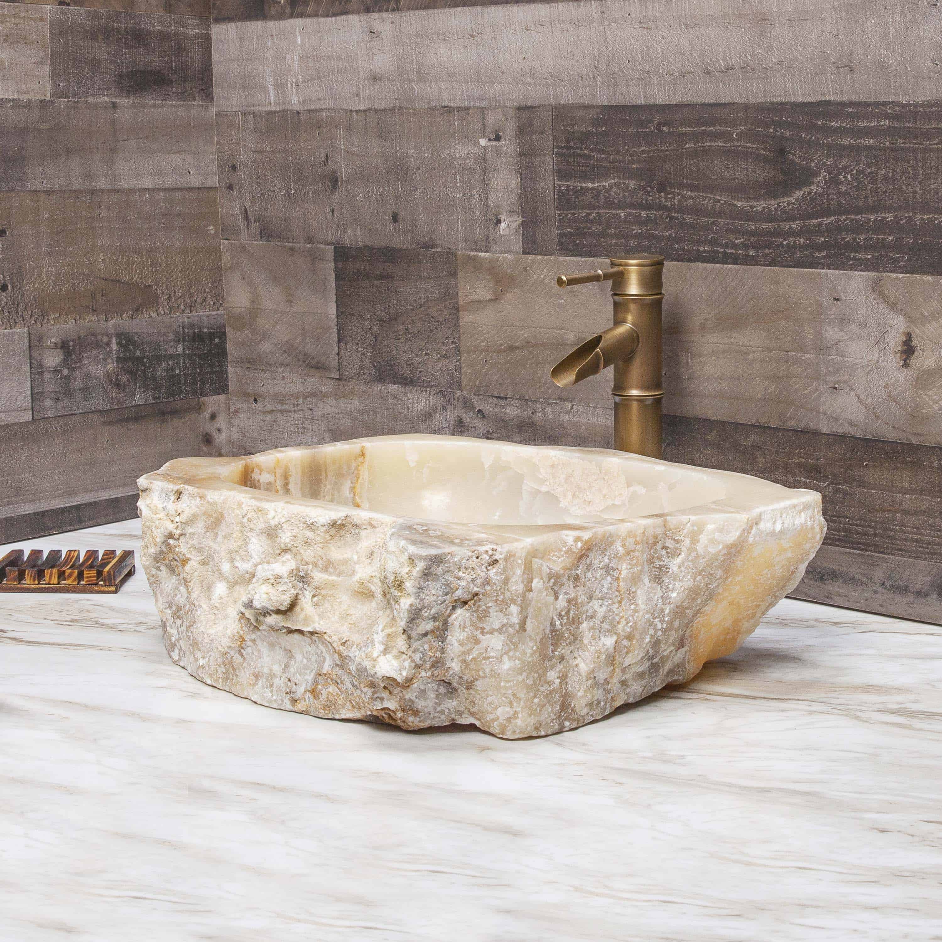 Onyx Stone Vessel Sink: Bathroom Fixtures - Decora Loft